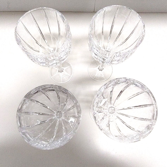 Marquis Waterford Omega Vertical Cut 8.5" Crystal Wine Glass Goblets - Set of 4 - Picture 6 of 9